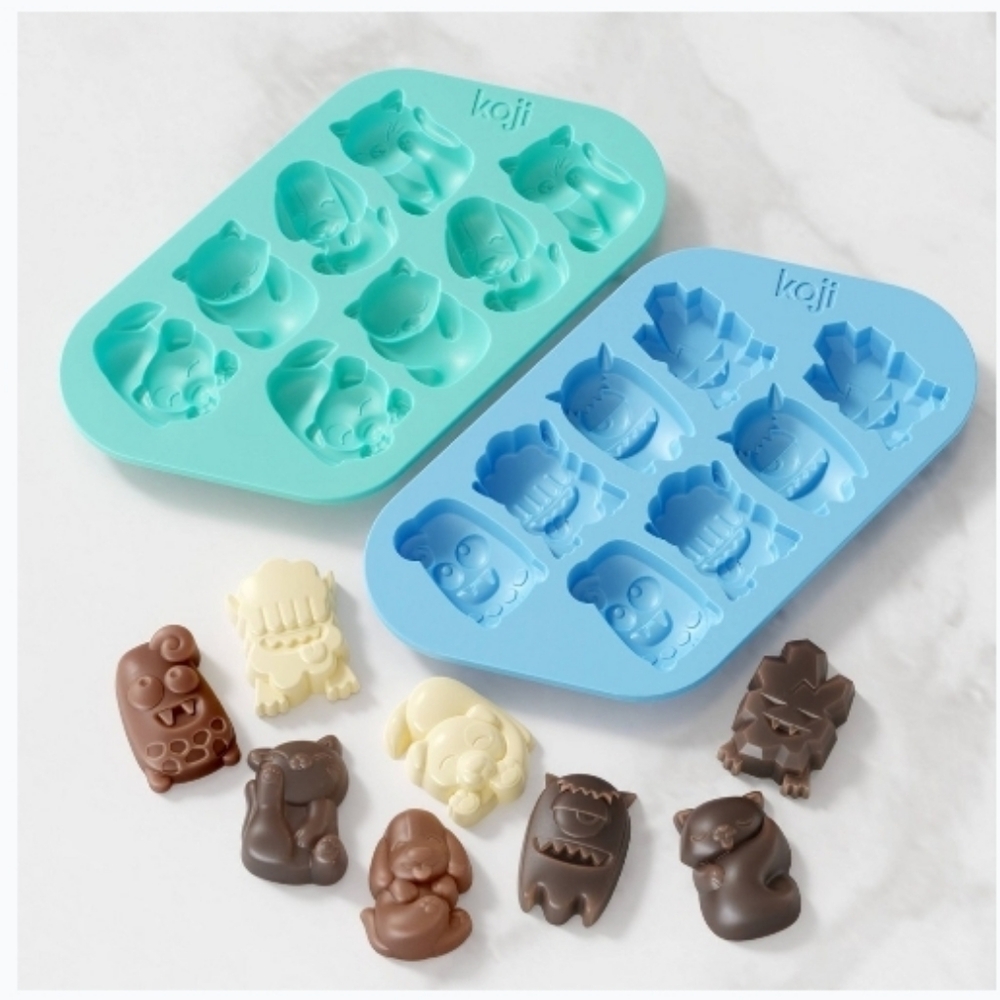 Silicone Animal Chocolate Molds - Blue and Teal